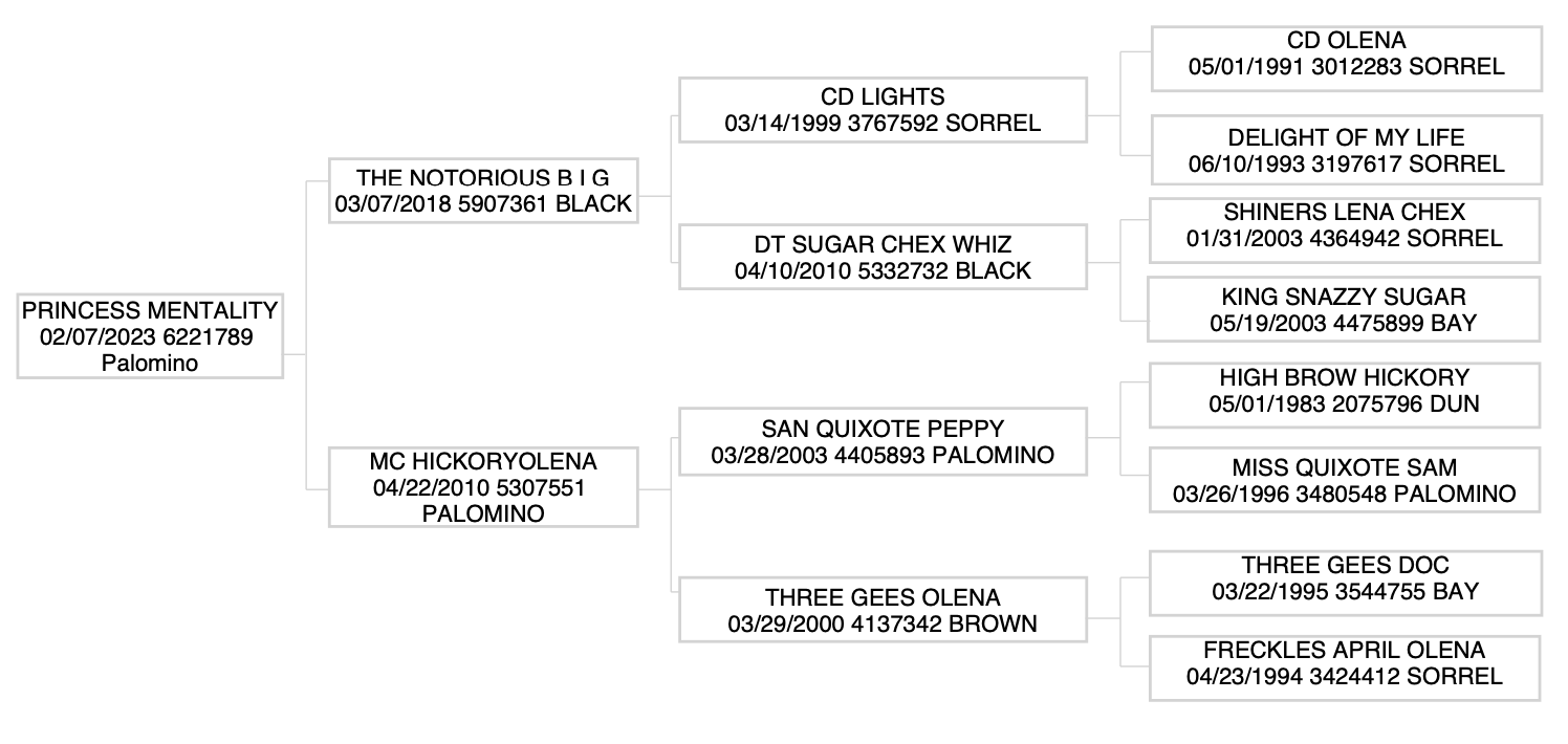 A TRES OF CABO PEDIGREE